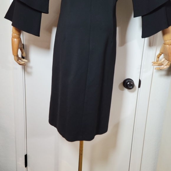 J.McLaughlin Letty Bell Sleeve Black Dress - Size Large - Picture 6 of 9